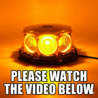 COB LED Warning Beacon Light – Magnetic Safety Strobe for Trucks, Work & Construction Vehicles,...