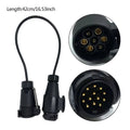 Convertidor Adaptador De Remolque De 7 A 13 Pines Con Conector De Cableado 12V Enchufe Toma U1JF
