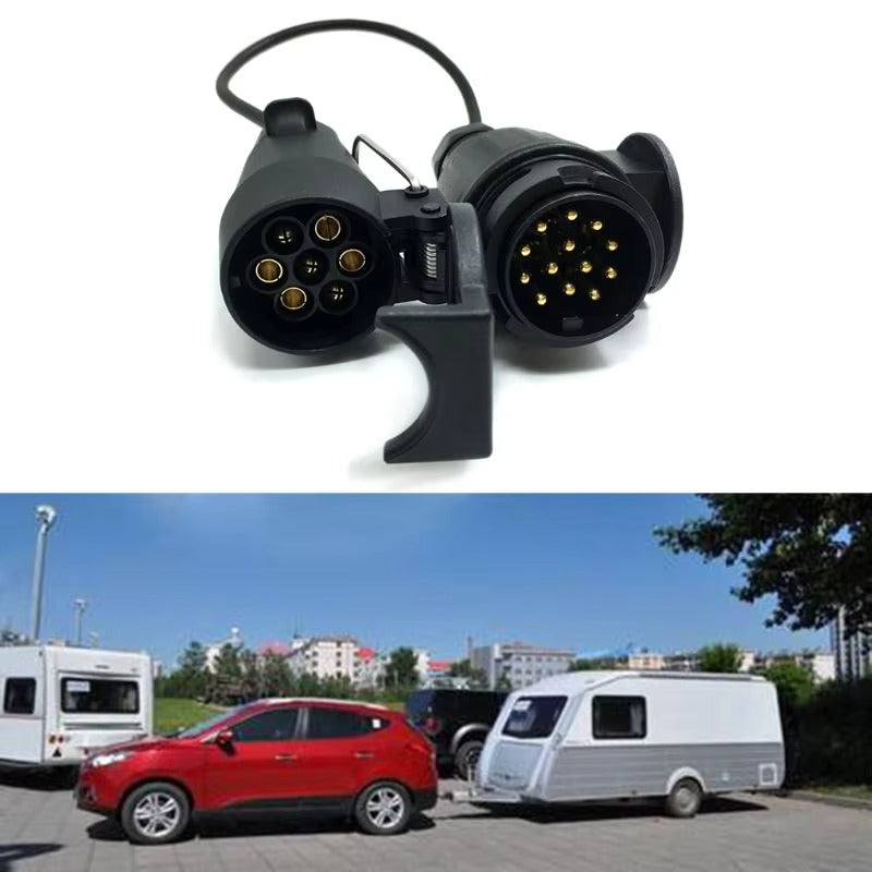 Convertidor Adaptador De Remolque De 7 A 13 Pines Con Conector De Cableado 12V Enchufe Toma U1JF
