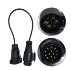 Convertidor Adaptador De Remolque De 7 A 13 Pines Con Conector De Cableado 12V Enchufe Toma U1JF