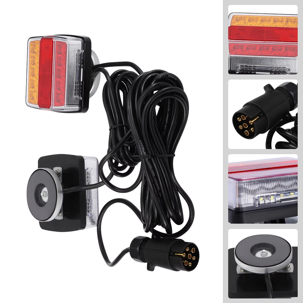 Luces traseras LED adicionales para remolques, 12V, Enchufe de 7 pines, Carcasa de ABS duradero, Traseras izquierda y derecha
