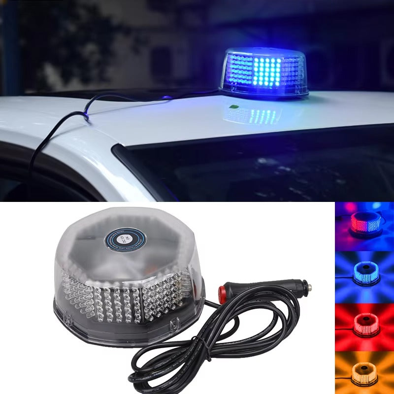 Luz estroboscópica magnética de techo con 240 LED – Luz de advertencia para vehículos de 12V 24V