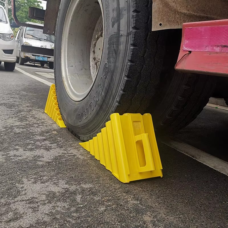 Calzos de Rueda de ABS de Alta Resistencia – Antideslizantes, Bloques de Seguridad Duraderos para Camiones y Remolques