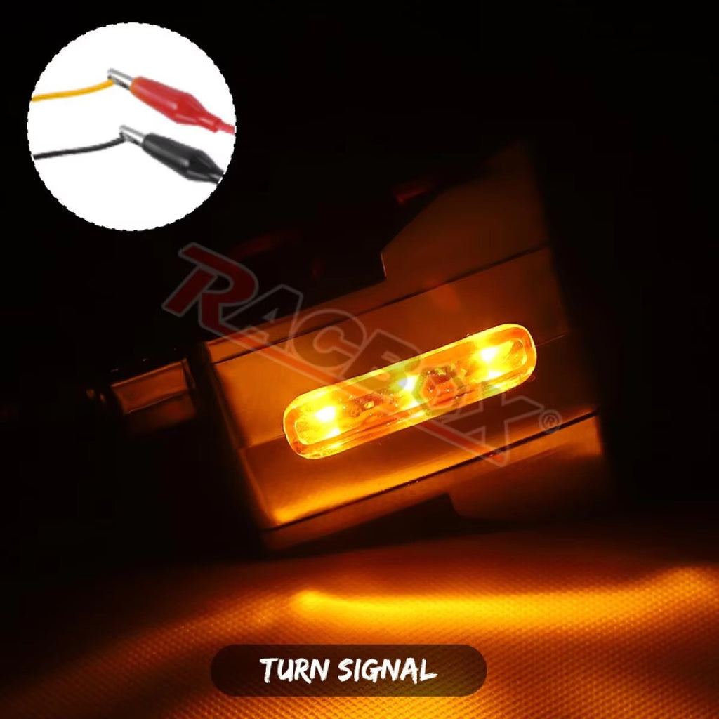 Luz de advertencia LED intermitente de 3 pulgadas cuadrada, doble cara, 12V/24V para camiones, volquetes, remolques, Peterbilt, Kenworth, Freightliner, etc.