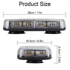 Low Profile Amber LED Mini Lightbar – Magnetic Mount & Multi-Pattern Flash