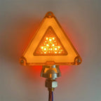 Luz de advertencia LED intermitente triangular de doble cara de 12 V/30 V para camiones, volquetes, remolques, etc.