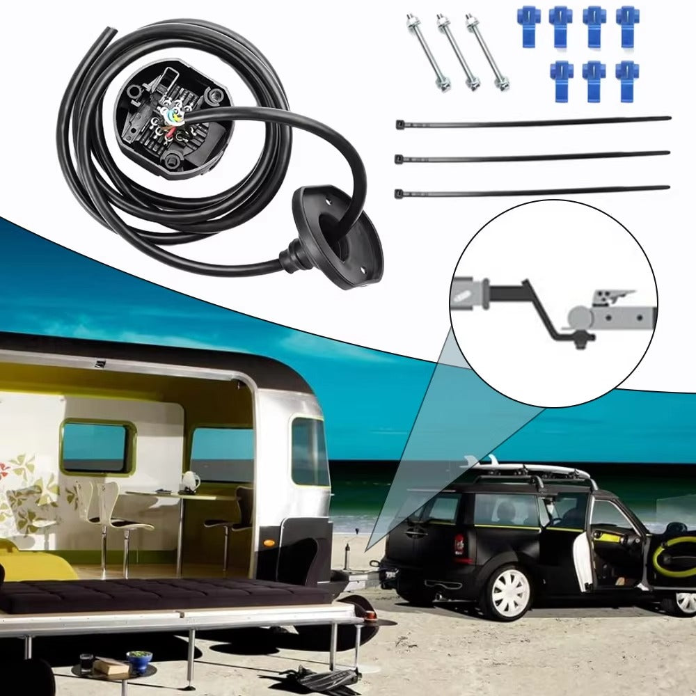 13-pin trailer connector, trailer wiring harness with 2-meter cable.