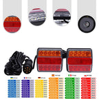 Luces traseras LED adicionales para remolques, 12V, Enchufe de 7 pines, Carcasa de ABS duradero, Traseras izquierda y derecha