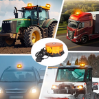 COB LED Warning Beacon Light – Magnetic Safety Strobe for Trucks, Work & Construction Vehicles,...