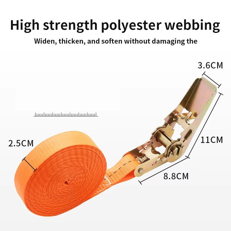 Verstellbarer Ratschengurt mit Metallschnalle für Auto- und LKW-Ladung