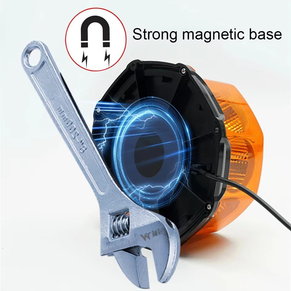 COB LED Warning Beacon Light – Magnetic Safety Strobe for Trucks, Work & Construction Vehicles,...