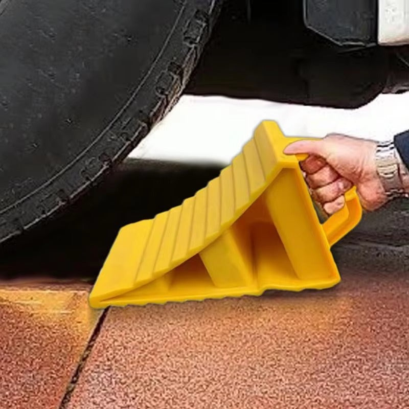 Heavy Duty ABS Wheel Chocks – Anti-Slip, Durable Truck & Trailer Safety Blocks