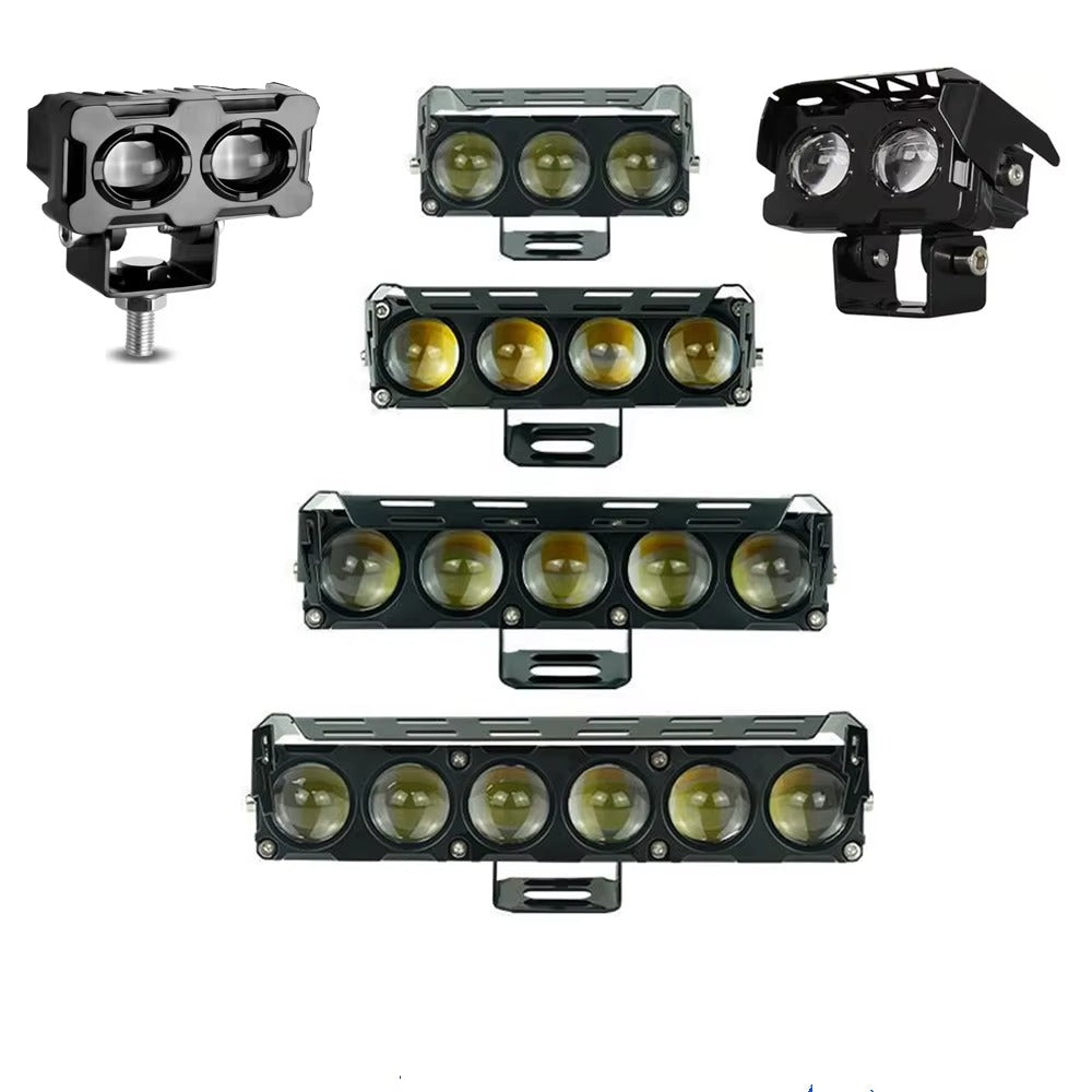 [AUXILIARY LIGHT] Multi-eye fog lights, 2 modes (white and yellow), 12V/24V, for trucks, dump trucks, trailers, etc.