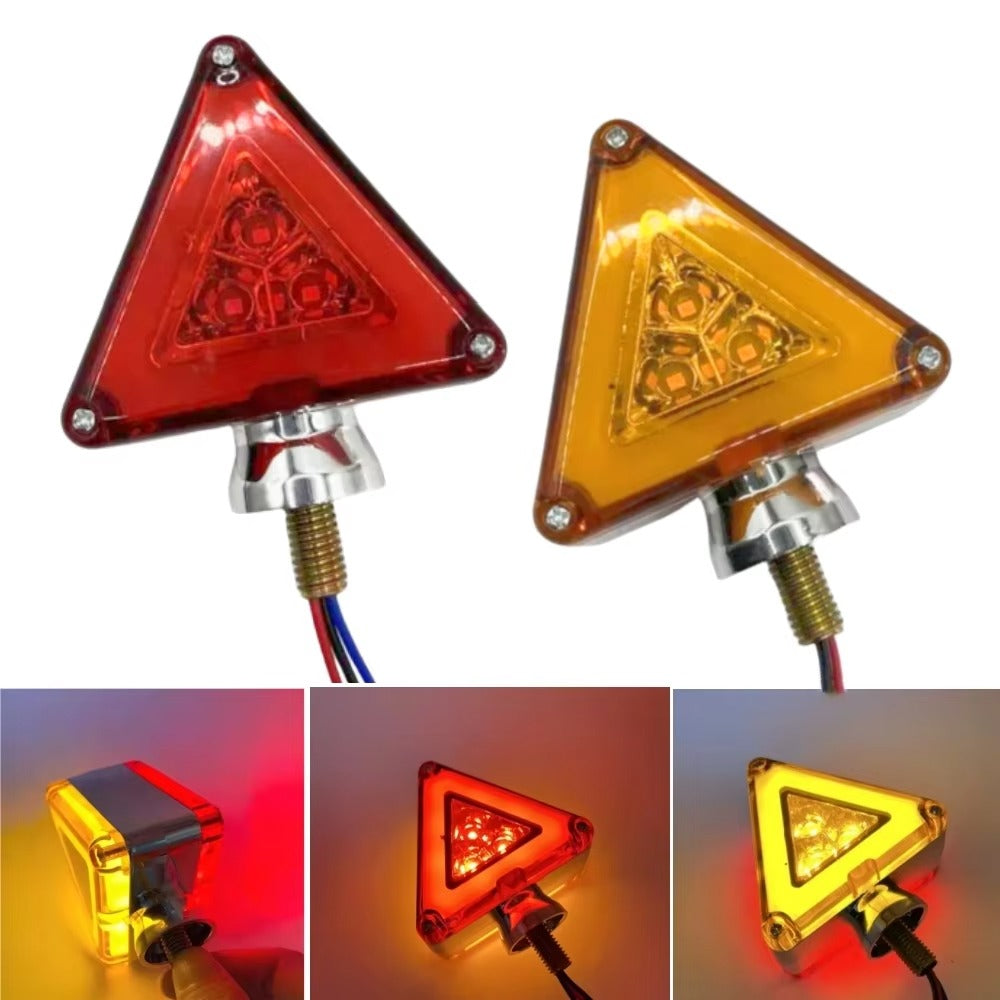 Luz de advertencia LED intermitente triangular de doble cara de 12 V/30 V para camiones, volquetes, remolques, etc.