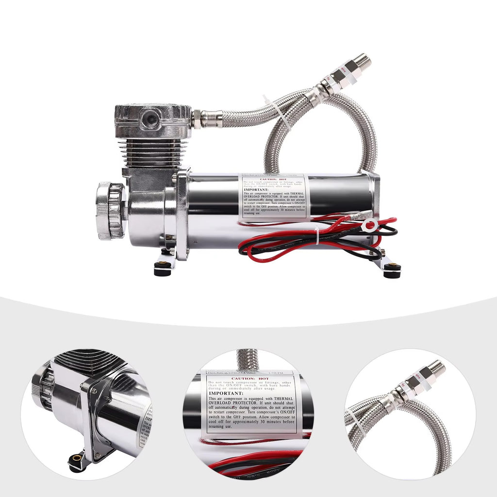 Compresor de suspensión neumática de 200-300 W, kit de compresor de aire de 50 l/min y 200 PSI, compresor de 12 V y 23 A