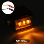 Luces LED cuadradas de 3 pulgadas, intermitentes LED de doble cara, 12V/24V, emiten luz roja y ámbar.