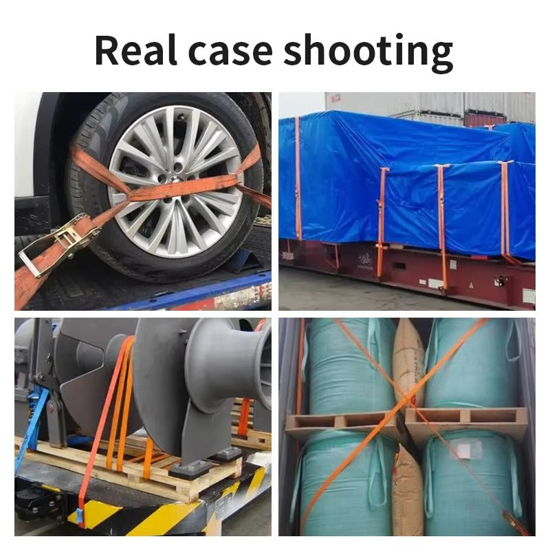 Verstellbarer Ratschengurt mit Metallschnalle für Auto- und LKW-Ladung