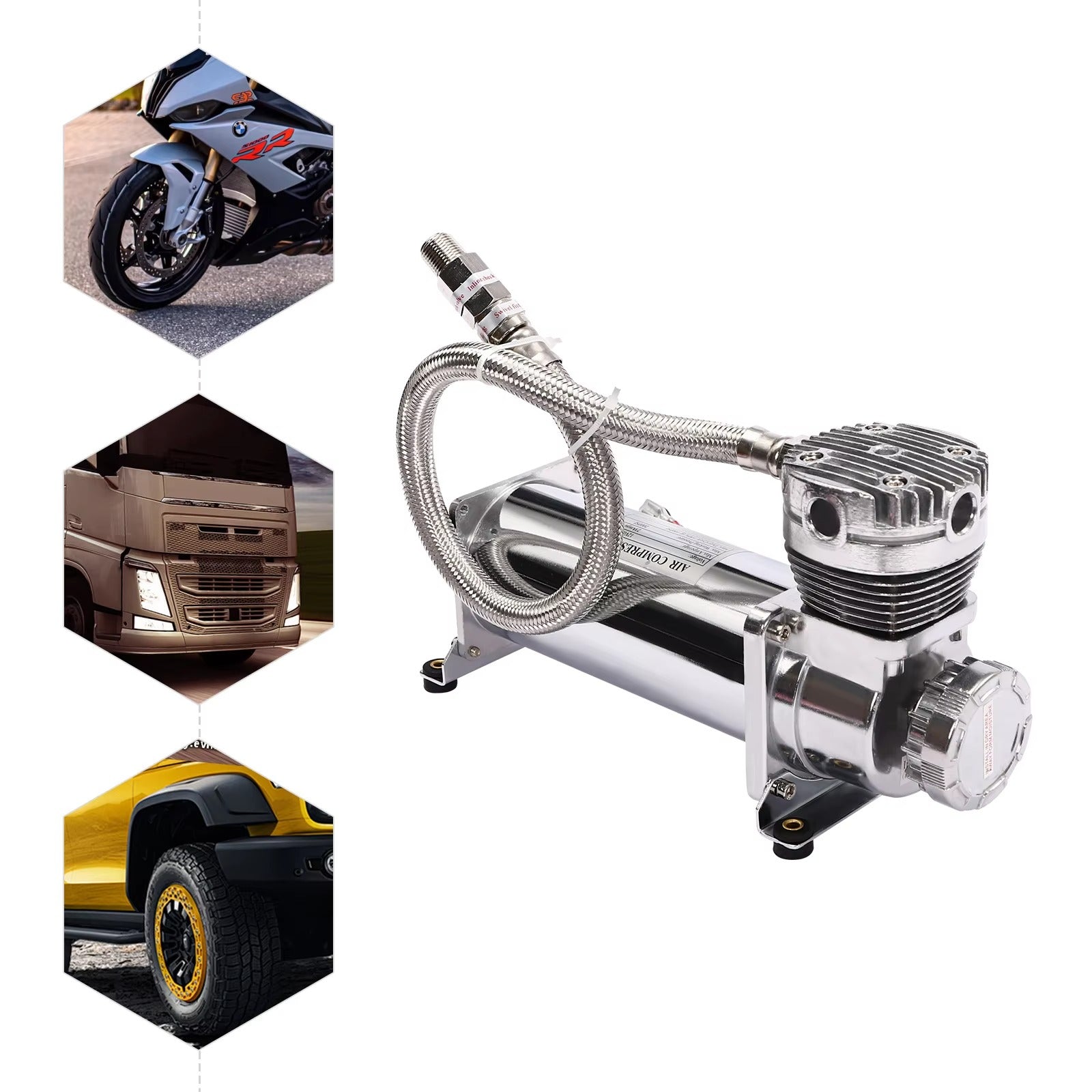 Compresor de suspensión neumática de 200-300 W, kit de compresor de aire de 50 l/min y 200 PSI, compresor de 12 V y 23 A