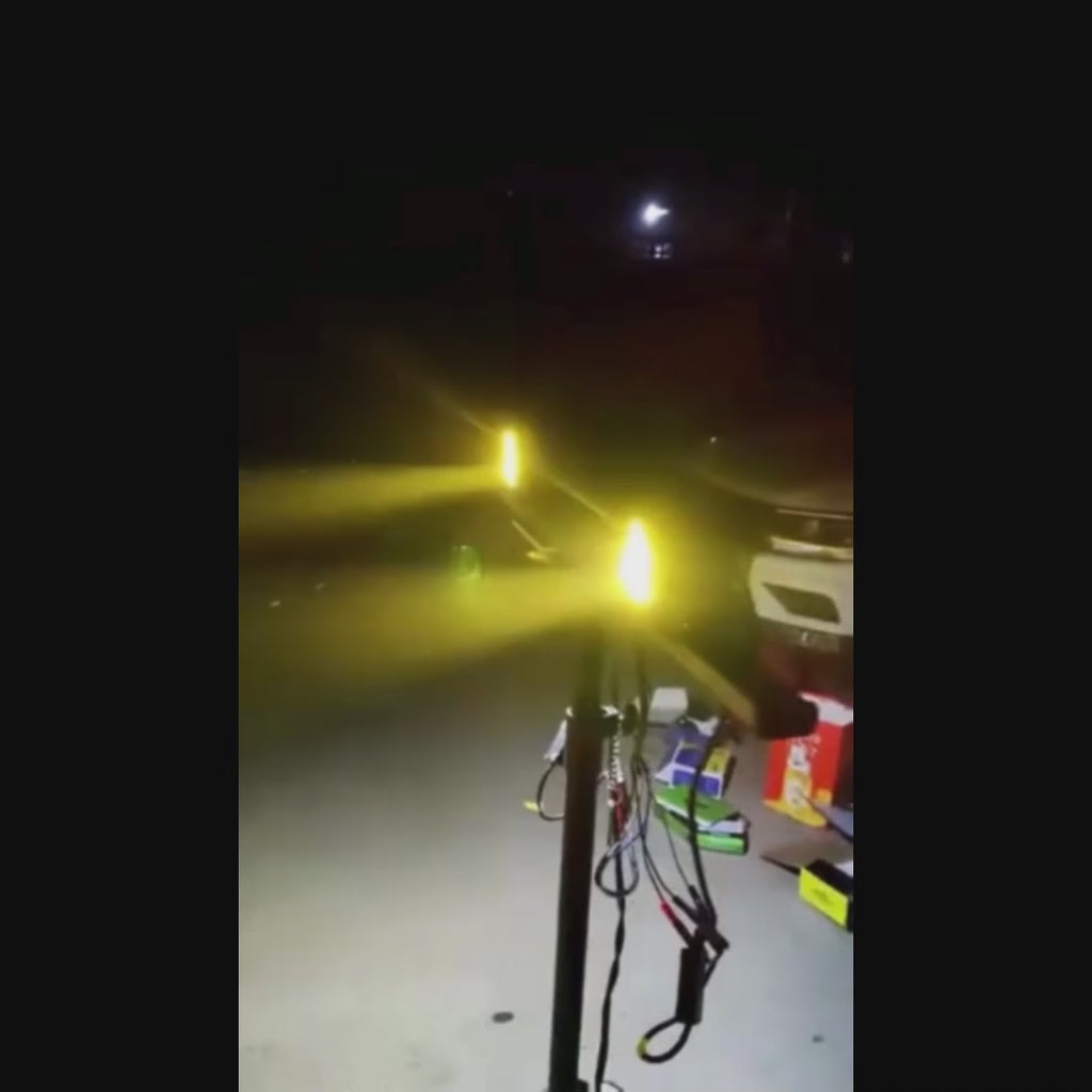 [LUZ AUXILIAR] Faros antiniebla Bi-LED con 2 modos (blanco y amarillo), 12V/65V, para camiones, volquetes, remolques, etc.