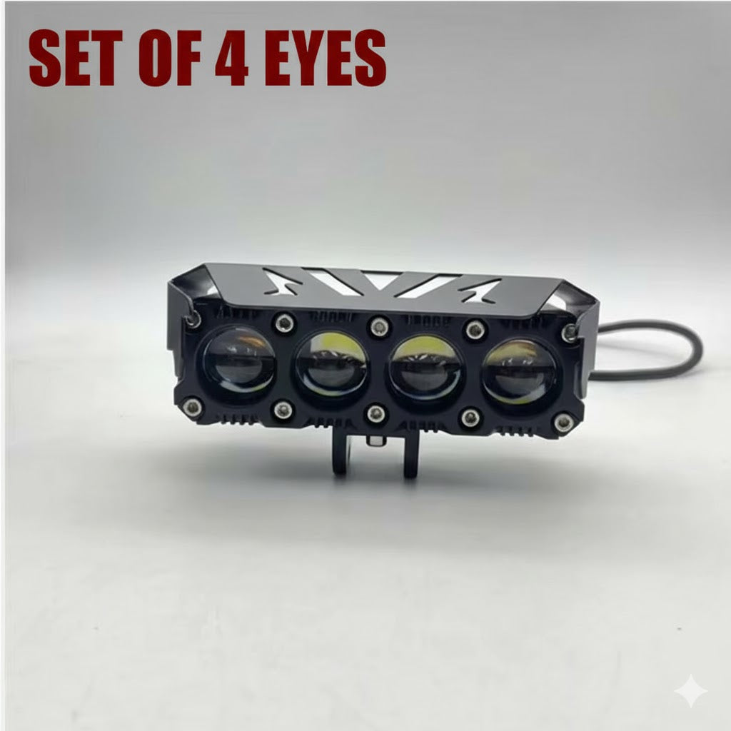 [AUXILIARY LIGHT] Multi-eye fog lights, 2 modes (white and yellow), 12V/24V, for trucks, dump trucks, trailers, etc.