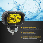 FARO AUXILIAR 120W (blanco y amarillo) 9–30V, faro de trabajo para camiones, volquetes, remolques, etc.