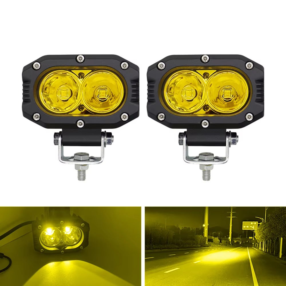 FARO AUXILIAR 120W (blanco y amarillo) 9–30V, faro de trabajo para camiones, volquetes, remolques, etc.