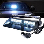 Luz estroboscópica LED con soporte de ventosa – Luz de emergencia LED de 16 para parabrisas de camiones, compatible con Ford F150/Ranger,... (no necesita imán)