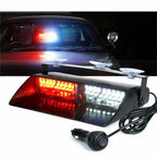 Luz estroboscópica LED con soporte de ventosa – Luz de emergencia LED de 16 para parabrisas de camiones, compatible con Ford F150/Ranger,... (no necesita imán)