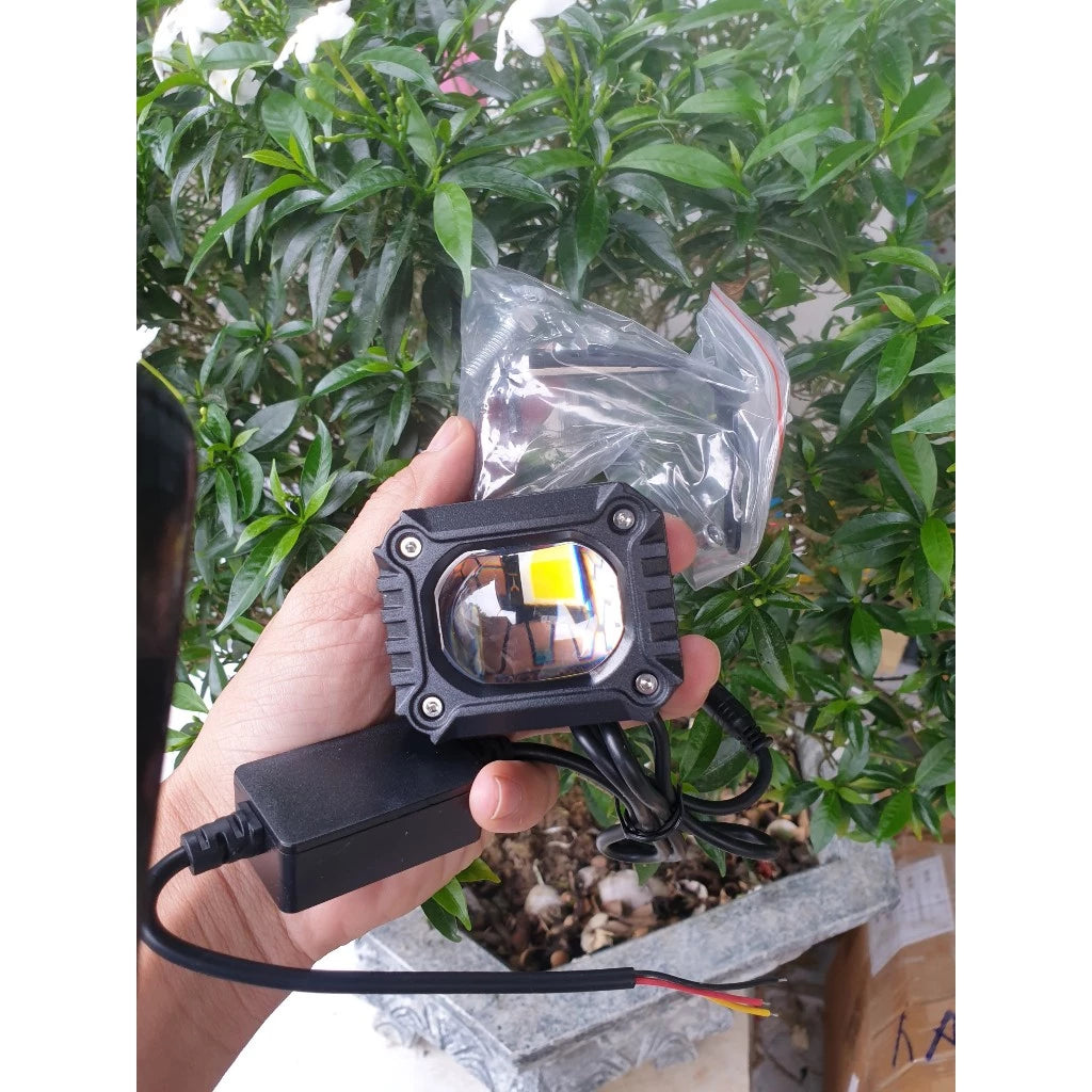 [LUZ AUXILIAR] Faros antiniebla Bi-LED con 2 modos (blanco y amarillo), 12V/65V, para camiones, volquetes, remolques, etc.