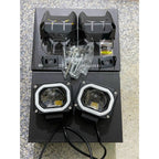 [LUZ AUXILIAR] Faros antiniebla Bi-LED con 2 modos (blanco y amarillo), 12V/65V, para camiones, volquetes, remolques, etc.